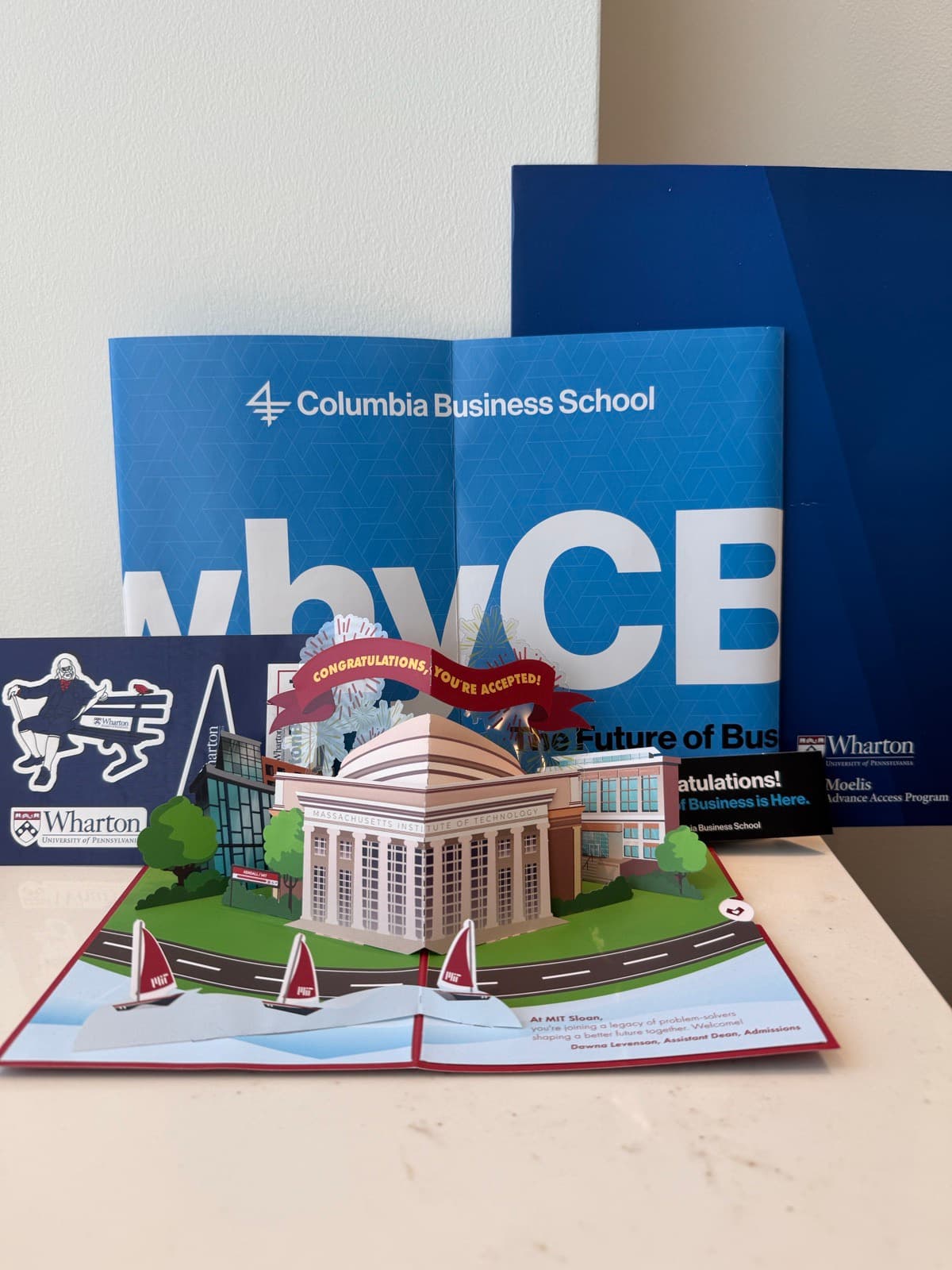 Columbia Business School, Wharton and MIT Sloan admit materials